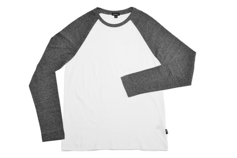 Gents White & Grey Raglan