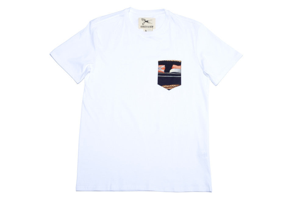 Gucci Flag Print Pocket Tee by Shred & Sew