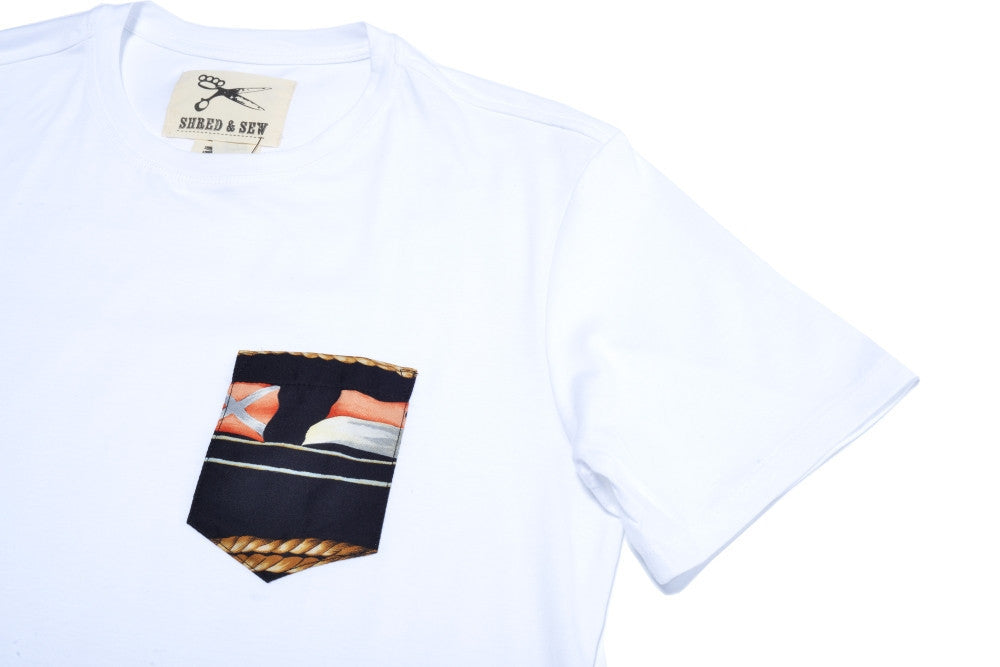 Gucci Flag Print Pocket Tee by Shred & Sew