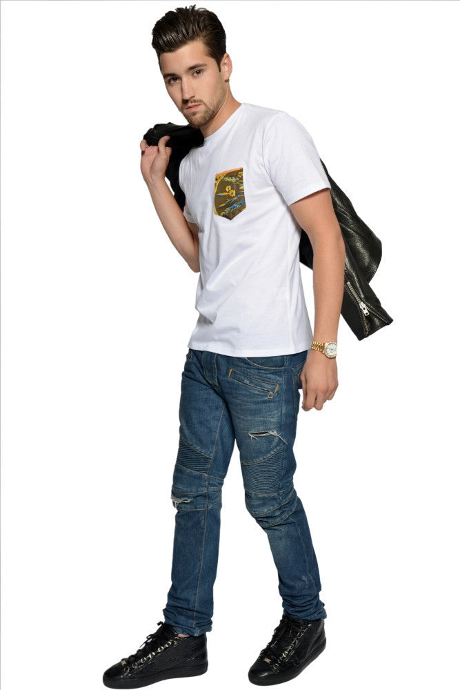 Gucci Diamond Print Pocket Tee by Shred & Sew