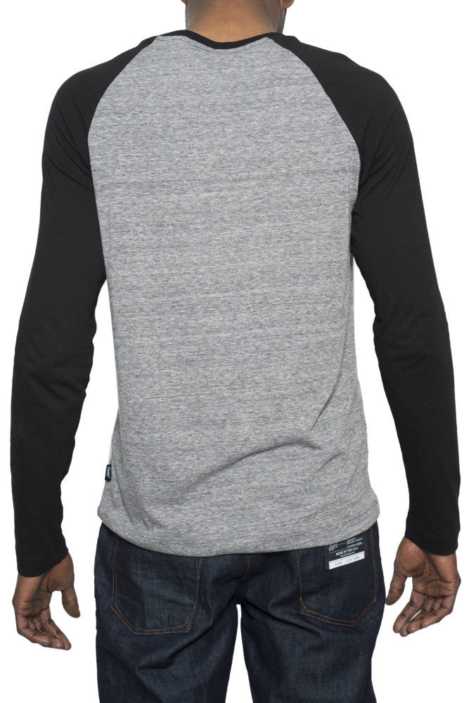 Gents Black & Grey Raglan