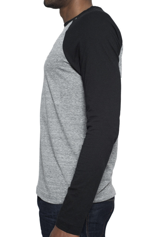 Gents Black & Grey Raglan