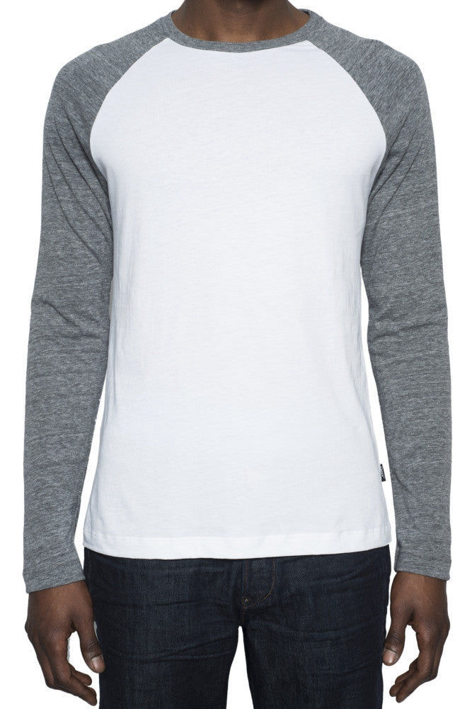 Gents White & Grey Raglan