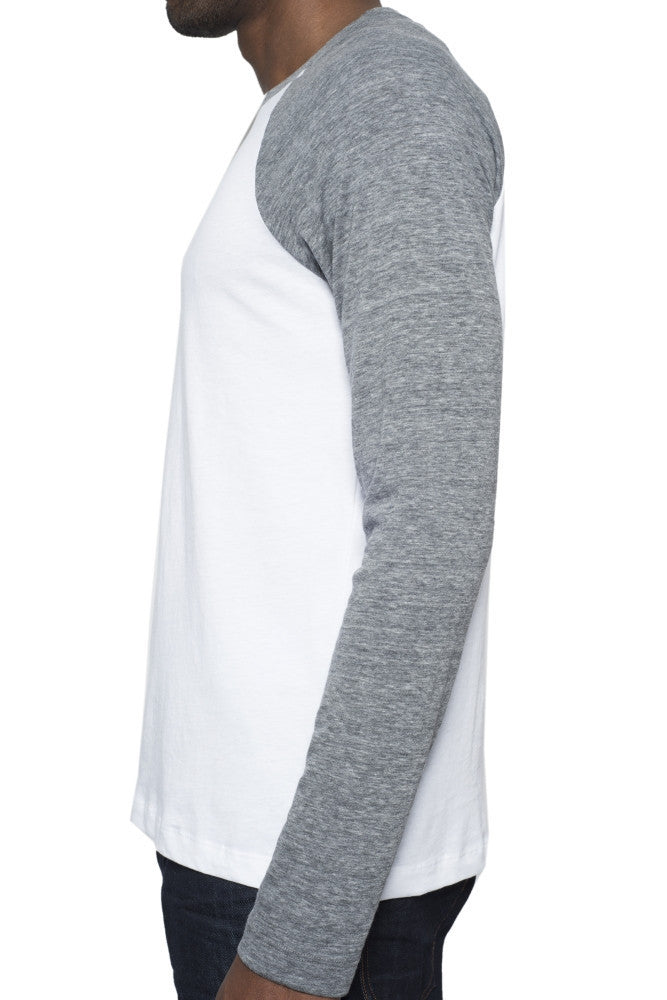 Gents White & Grey Raglan