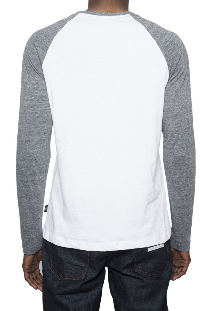 Gents White & Grey Raglan