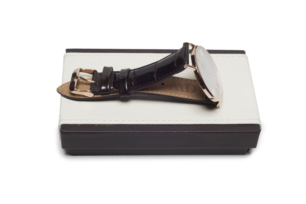 Daniel Wellington Rose Gold and Croc Watch