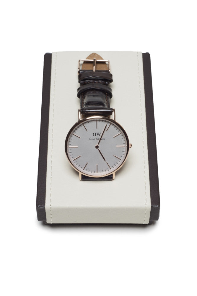 Daniel Wellington Rose Gold and Croc Watch