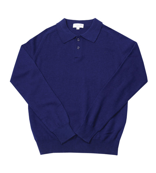 Sterling Scott Blue Cashmere L/S Polo